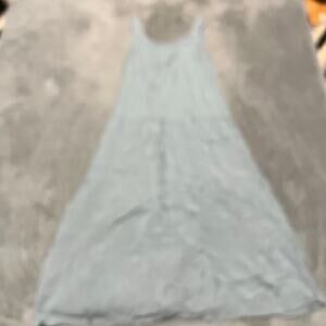 Soft Surroundings Tiered Maxi Dress Womens Small Blue Boho Blue Tank